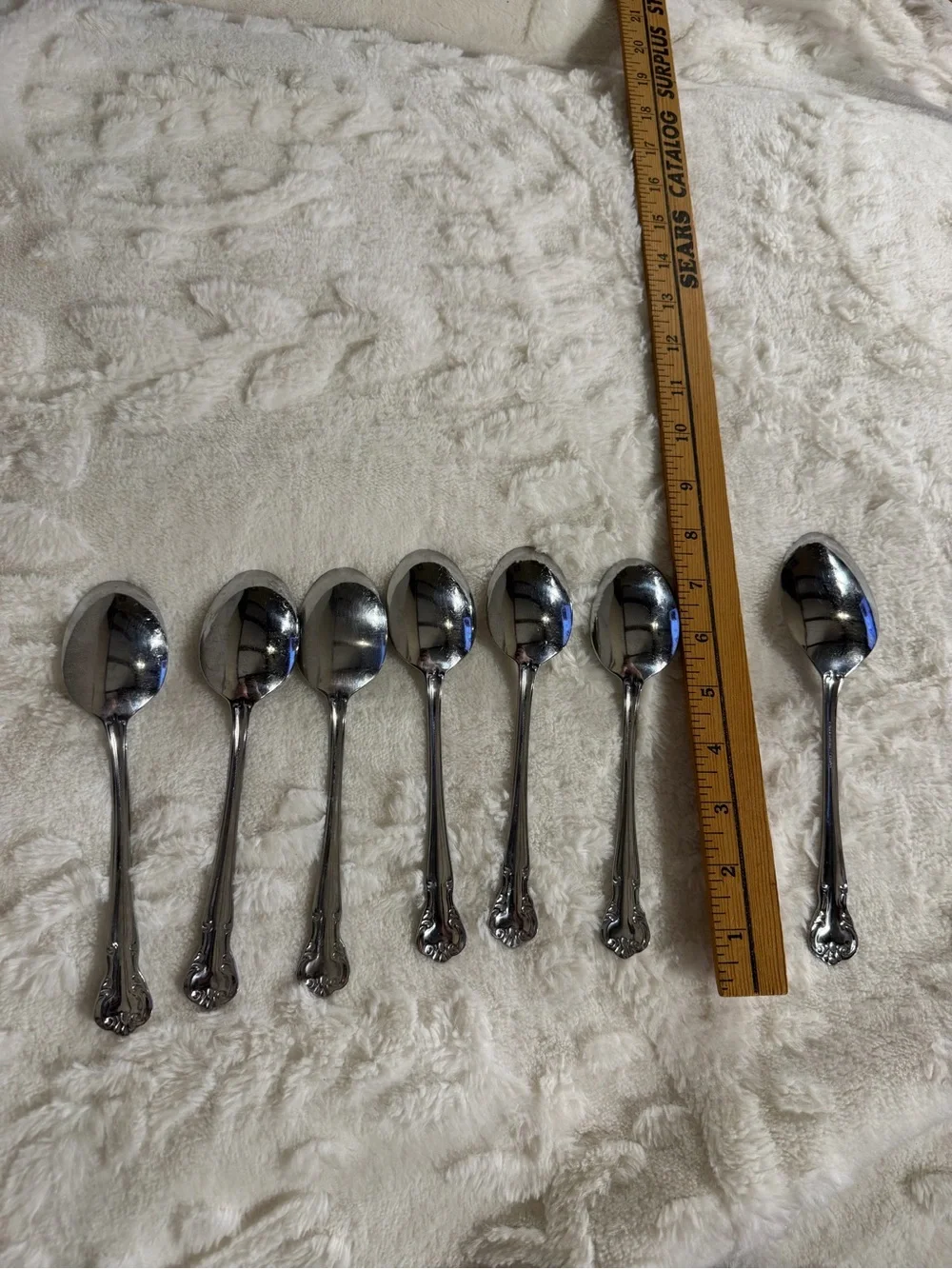 Farberwear FRW79 6 Soup Spoons 7 Inches Plus A Serving Spoon